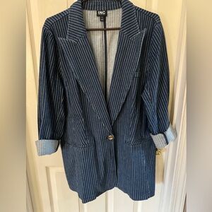 NWT INC International Concepts Navy Pinstripe Blazer